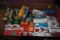 Flat of misc. Hot Wheels and/or Matchbox cars & trucks