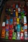 Flat of misc. Hot Wheels and/or Matchbox cars & trucks