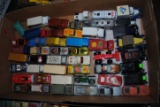 Flat of misc. Hot Wheels and/or Matchbox cars & trucks