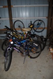 6 Bikes, some work and some need work, some for parts, helmets, Schwinn