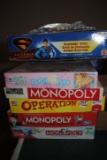 Games including Monopoly, Payday, Operation