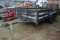 1987 Homemade tandem axlel trailer with metal sides, ramp on back, 2