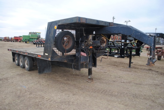 1998 Homemade Trailer, gooseneck, licensed for 21,000#, tri-axle, hydraulic dump - batteries dead, 1