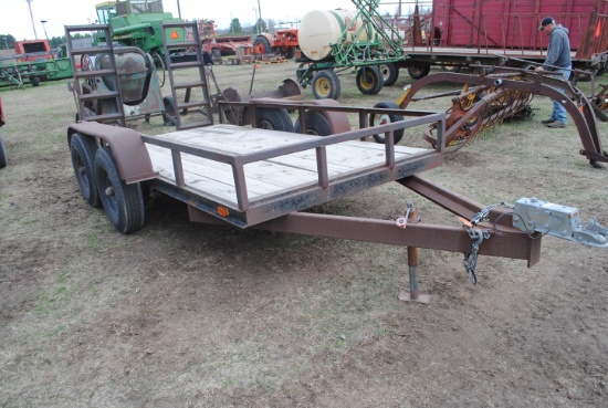 12'x6' Homemade trailer with side frame, ramps, 2" ball, NO TITLE