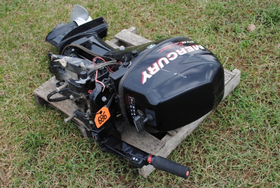 2012 Mercury 9.9 LHPI Bigfoot, 1-owner motor, low hours, 25" shaft, electric start, power trim & til
