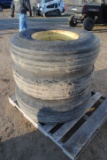 3 Tires, 8-bolt, 10.00-20 (sell as pile)