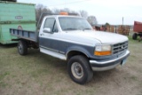 1993 Ford F250 truck, 4-wheel drive, 7.3 diesel, 10' flatbed, regular cab, 221,084 miles, Titled - S