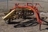 New Holland 256 Rake with rubber teeth, staggered wheels, works good