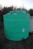 1550 Gallon Green Poly Tank with 2