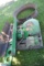 John Deere 'A' parts including hood, dash plates, fly wheel cover, nose cone, wire loom, rim