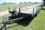 1990 Foram Model TL 8'x16' Trailer, tandem, manual pump tilt, trailer house axle (Sales Tax & Title