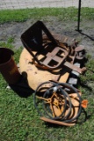 Minneapolis Moline parts including clam shell fenders (early 'U'?), 'Z' grills, planter box - nos, s