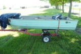 1969 12' Mirror Craft Boat on trailer with permanent license, no motor, Hull ID H021805 (Sales Tax &