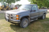 2000 Chevy 3500, 4WD, regular cab, long box, gray in color, 5.7, V8, automatic, gooseneck ball, 2 se