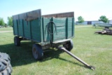 Barge box with hoist on Electric Model 760A 4-wheel running gear