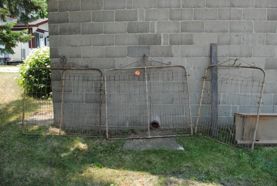 3 Decorative Garden Gates (2 are 57" wide by 49" tall to top of frame of gate and the other is 39" w