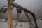 Large Chain Hoist, made by Floyd, approximately 8' wheel base and 11' to bottom of