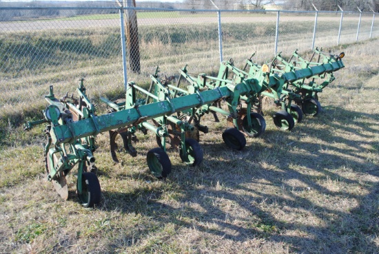 John Deere 4-Row Cultivator, made for 40" rows, adjustable