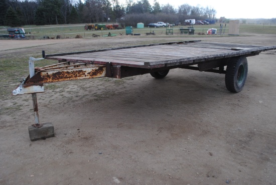 8'x17' 2-Wheel Trailer with wood rack, farm use, 2-5/16" ball