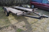 1978 Homemade Trailer, small utility/car trailer, 14' with 2' beaver drop, ramps, 80