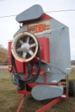 Super B Grain Dryer with transport wheels, 160 bushel batch dryer, 4-section, hour meter shows 6,552