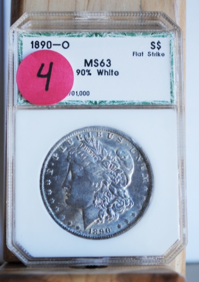 1890 Morgan Dollar, 'O', PCI graded, MS63