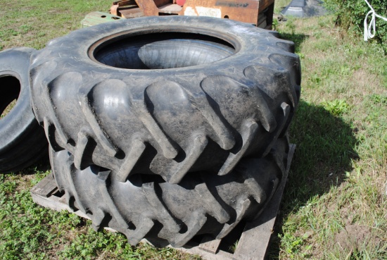 pr of Tractor tires - 16.9-28 w/ tubes good