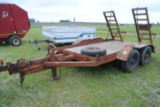 10'x6' Tandem axle skid loader trailer, steel floor, trailer house axles, flip down ramps, 2-5/16