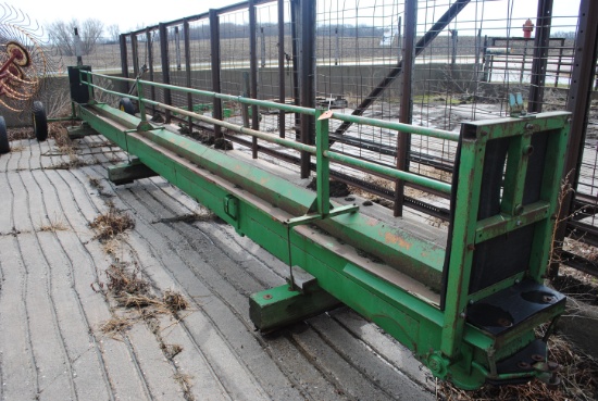 Trough Feeder approximately 31' long by 16" wide, on wheels