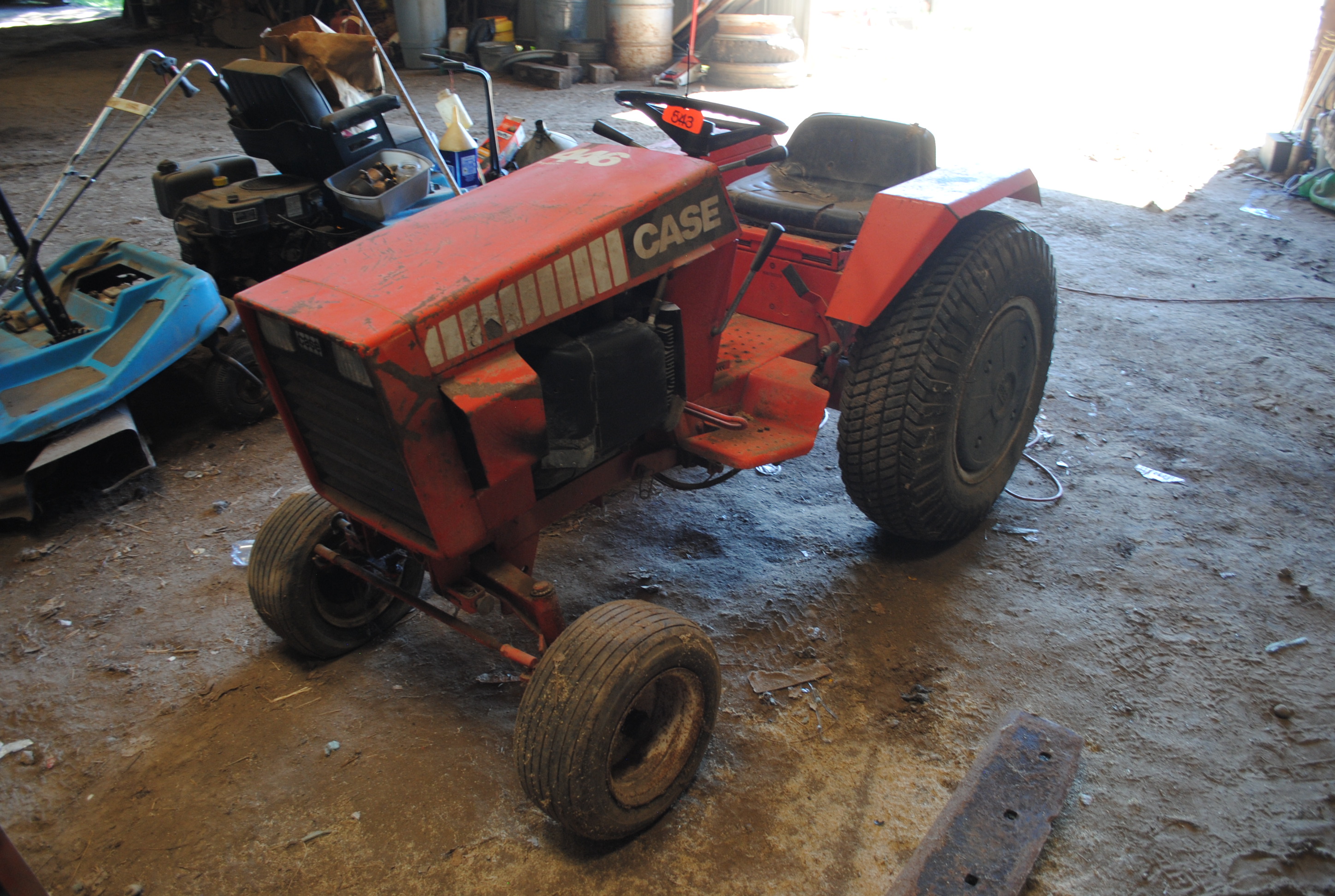 Case 446 lawn tractor, no deck, Onan 16HP engine, Proxibid