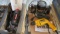 DeWalt electric drill, Black and Decker router, Craftsman cutting tool with case