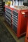 Craftsman bench type tool box on wheels; 13 drawers; approx. 18