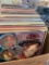 Assorted 33rpm records and cassette tapes