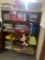Large assortment of children's toys, puzzles, books and more with bookshelf, approx. 35