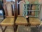 Wood box, shelf, small step ladder, chairs