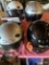 Helmets - (3) HJC, (1) ZR; and headset items