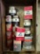 Old partially used Massey Ferguson and Hesston paint cans/containers; Massey Ferguson oil filters, C