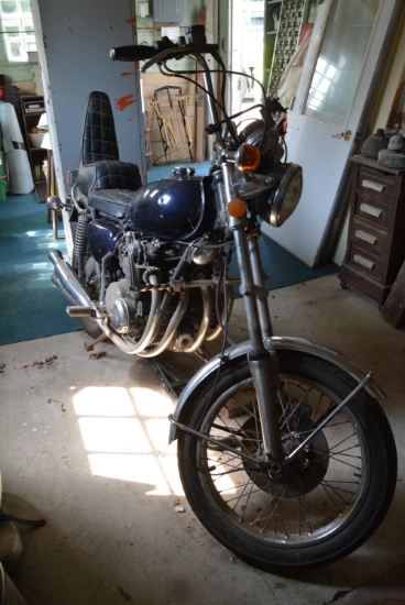 1973 Honda CB500 Motorcycle, 2-seater with metal back rest for passenger, lights, shows 15,700 miles