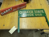 Quaker State Motor Oil metal sign, approx. 21