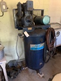 AMP air compressor, single phase 5 hp 220V; 80 gallon capacity tank; 175 psi includes air hose and a