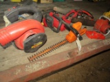 Homelite chainsaws, electric chainsaw motor, electric blower vac, Unknown if working or complete