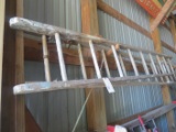 Wood extension ladder sections