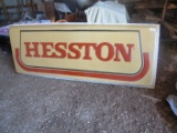 Hesston plastic sign, approx. 4