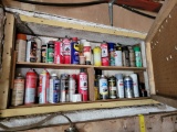 Assorted hammers, chainsaw bars, shop cleaners - brake parts cleaners, Gunk and others, also include