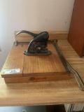 Vintage paper cutter and punch