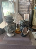 Vintage kerosene lamps