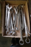 Various sizes box and open end wrenches; Craftsman, Pro Series and others