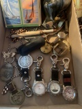 Craftsman watches, pencil sharpeners, leather bill holder and other advertising pieces