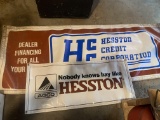 Massey Ferguson advertising, Ski Whiz, Hesston advertising, farm board game, Hesston plastic banner