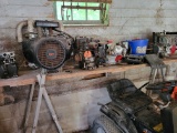 Small engines - Briggs & Stratton, Onan, Honda and others; all are missing parts, Lot also includes